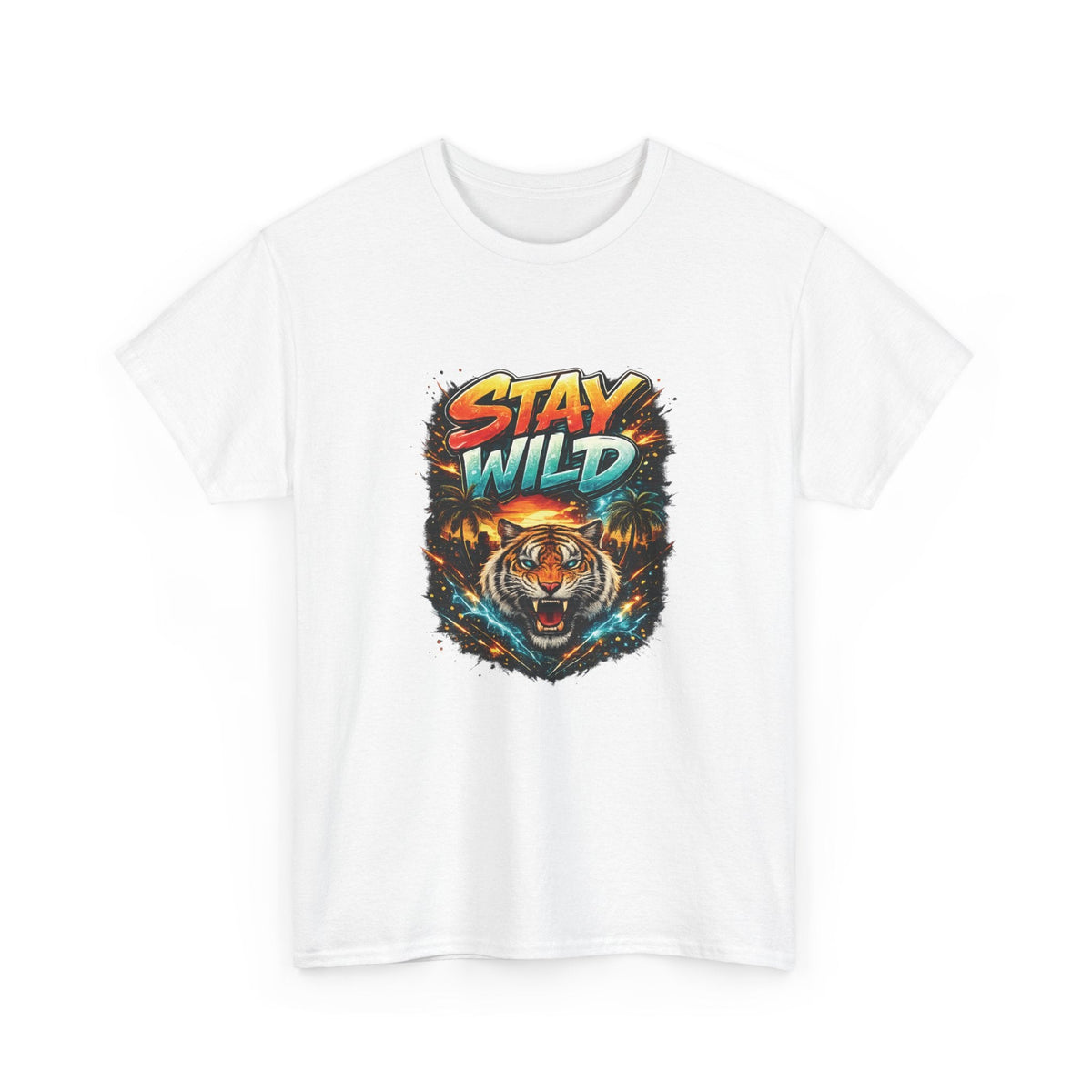 Stay Wild tiger graphic T-shirt by Teeology Clothing
