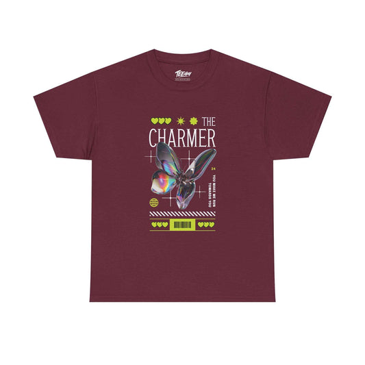 The Charmer Rabbit Tee — Neon Holographic Bunny Graphic T-Shirt