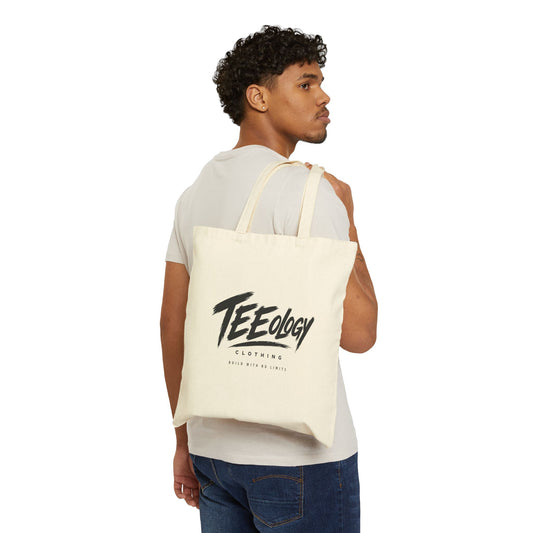 Teeology Logo cotton canvas tote bag