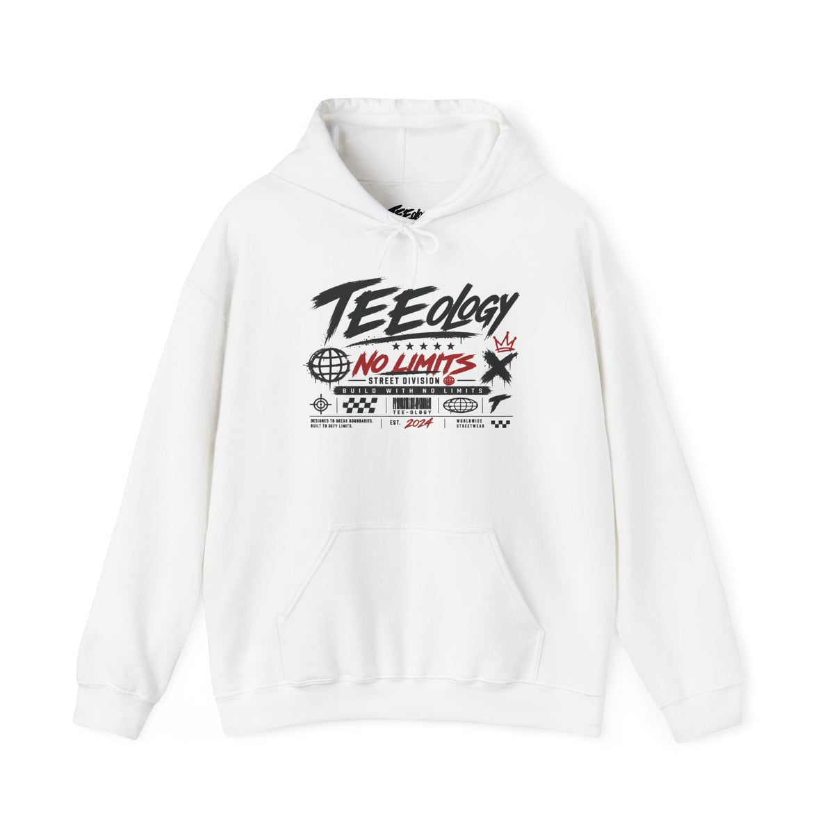 Teeology best-selling streetwear featuring the No Limits graphic hoodie