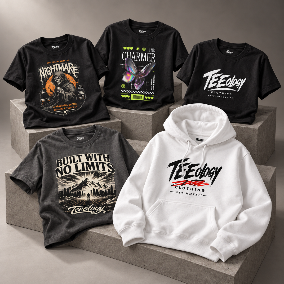 Everyday graphic tees and casual apparel by Teeology Clothing