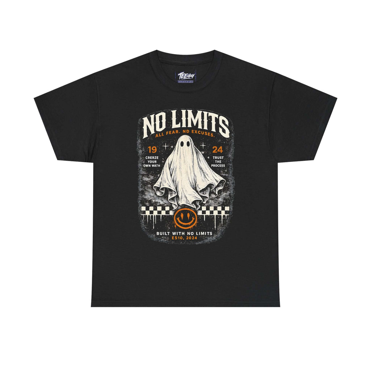 No Limits Ghost vintage Halloween racing graphic T-shirt