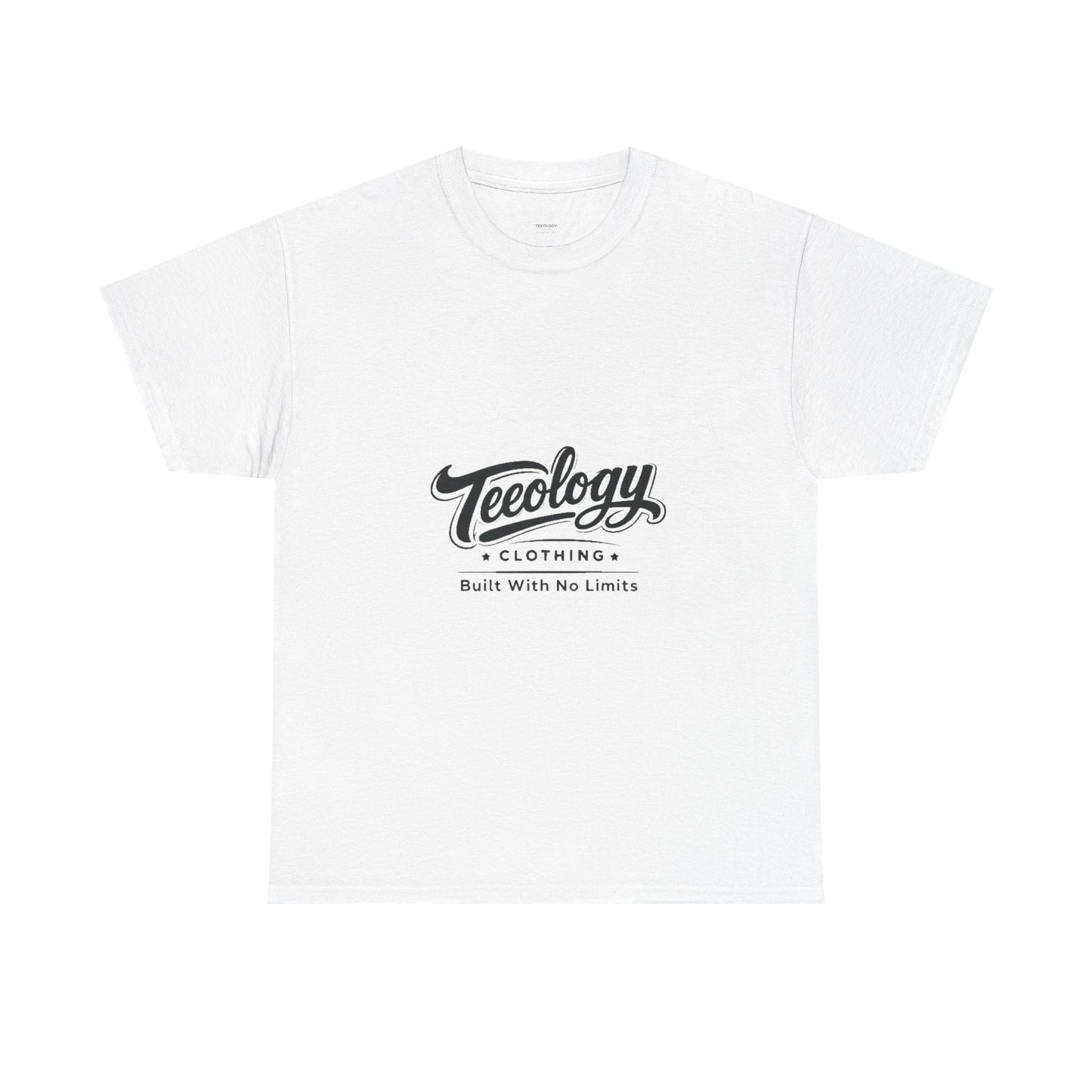 Men's Teeology Clothing 'Built With No Limits' Graphic Tee — Classic White Logo T‑Shirt