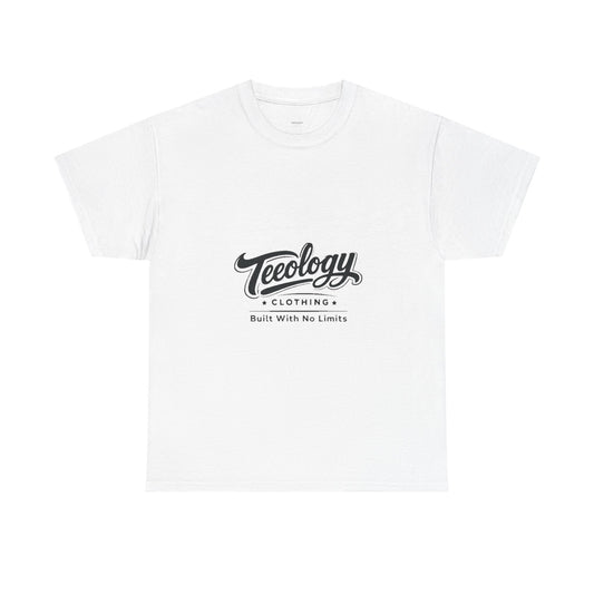 Men's Teeology Clothing 'Built With No Limits' Graphic Tee — Classic White Logo T‑Shirt