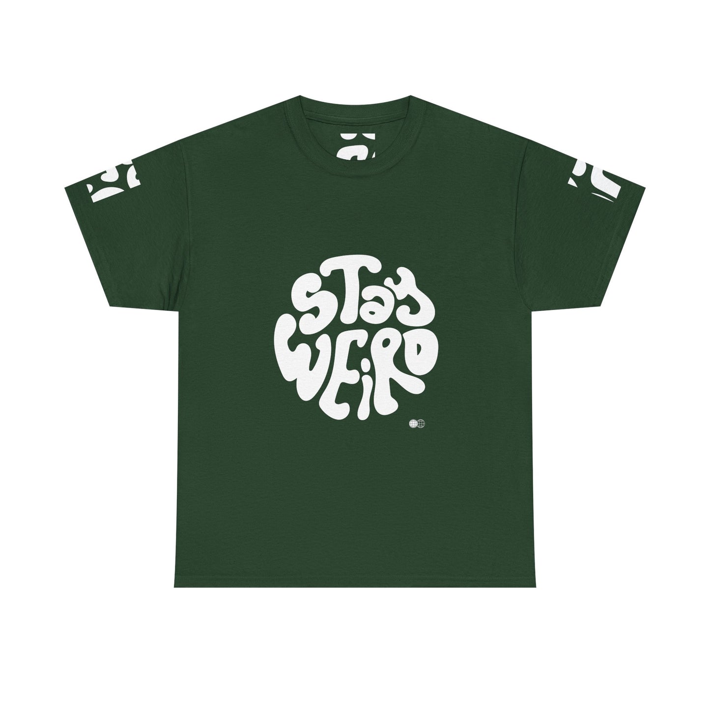Stay Weird Graphic Tee — Retro Psychedelic Typography T‑Shirt