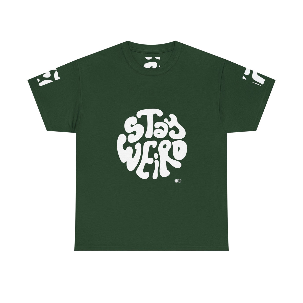 Stay Weird retro psychedelic graphic T-shirt by Teeology Clothing