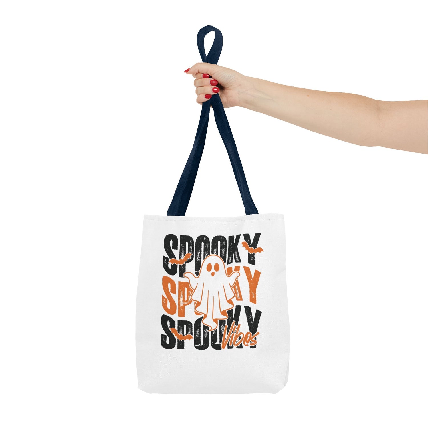 Spooky Ghost Halloween trick-or-treat tote bag by Teeology Clothing