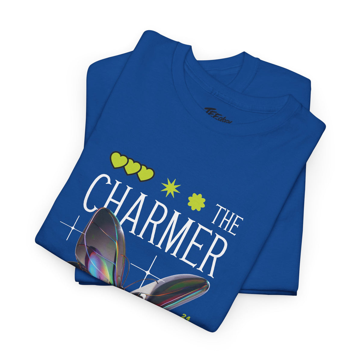 The Charmer neon holographic bunny graphic T-shirt