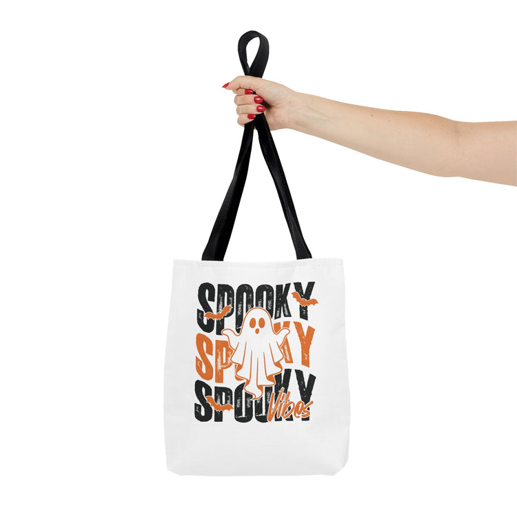 Spooky Ghost Halloween trick-or-treat tote bag by Teeology Clothing