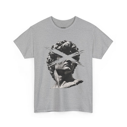 Statue Head X graphic T-shirt by Teeology Clothing