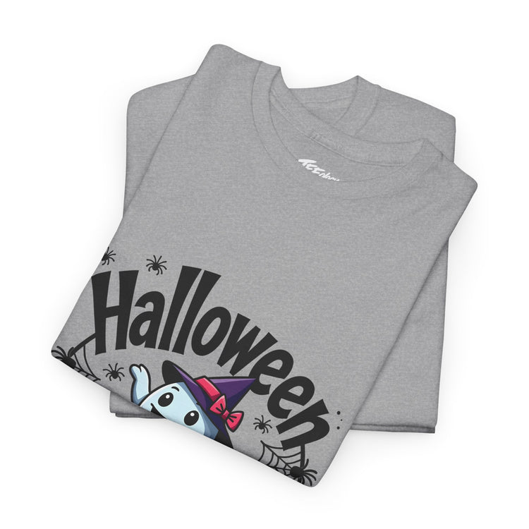 Ghost and jack-o’-lantern Halloween T-shirt by Teeology Clothing