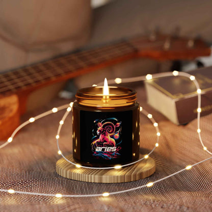Aries Zodiac Soy Candle — Amber Jar Scented Candle (Multi-Size)