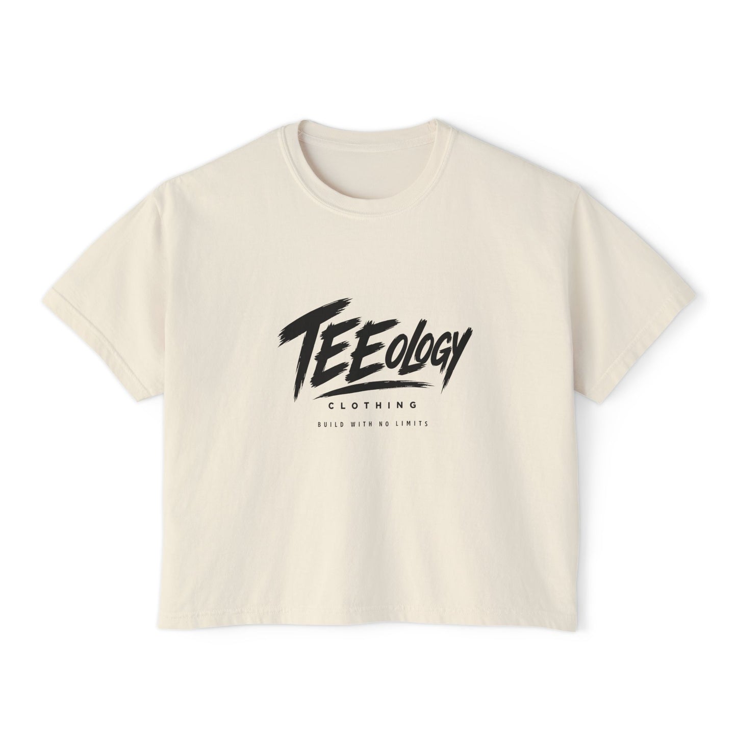 Teeology Boxy Tee — Women's Casual Cropped Graphic Shirt
