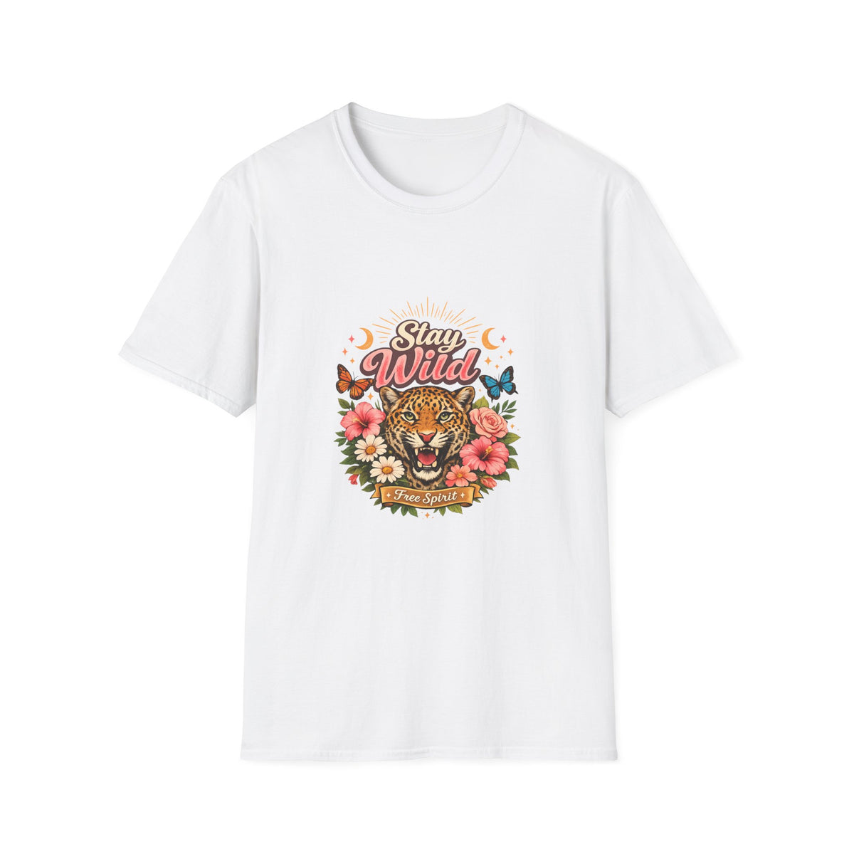 Stay Wild tiger floral graphic T-shirt by Teeology Clothing