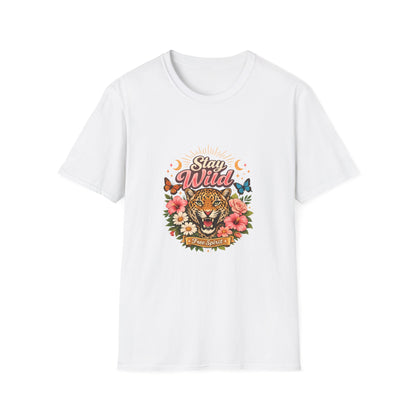 Stay Wild tiger floral graphic T-shirt by Teeology Clothing