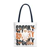 Spooky Ghost Halloween trick-or-treat tote bag by Teeology Clothing
