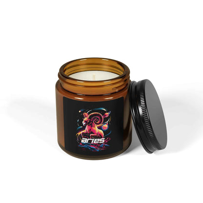 Aries Zodiac Soy Candle — Amber Jar Scented Candle (Multi-Size)