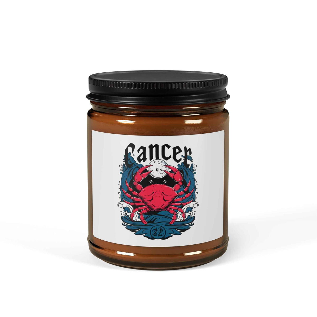 Cancer Zodiac Soy Candle — Amber Jar Scented Candle (Astrology Gift)