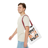 Spooky Ghost Halloween trick-or-treat tote bag by Teeology Clothing