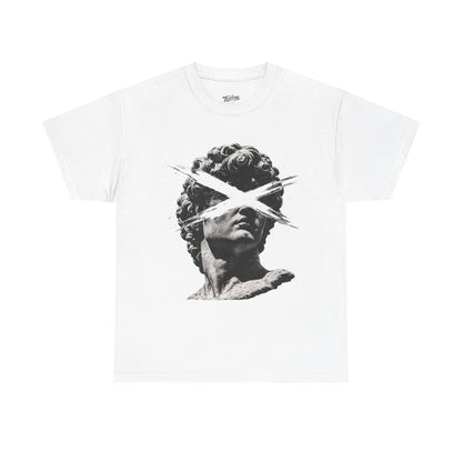 Statue Head X graphic T-shirt by Teeology Clothing