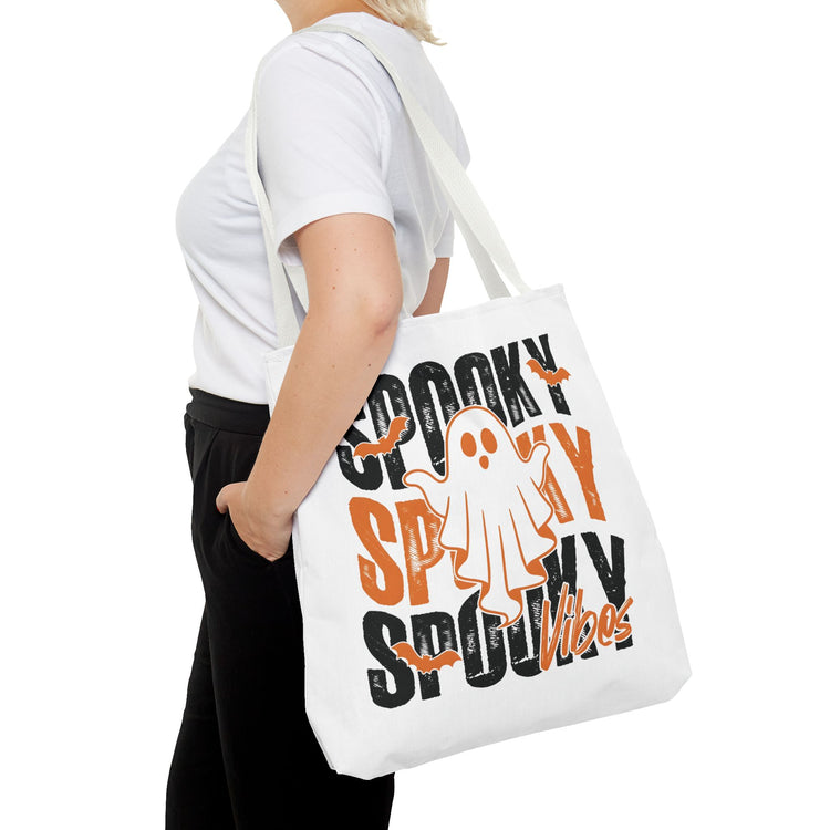 Spooky Ghost Halloween trick-or-treat tote bag by Teeology Clothing