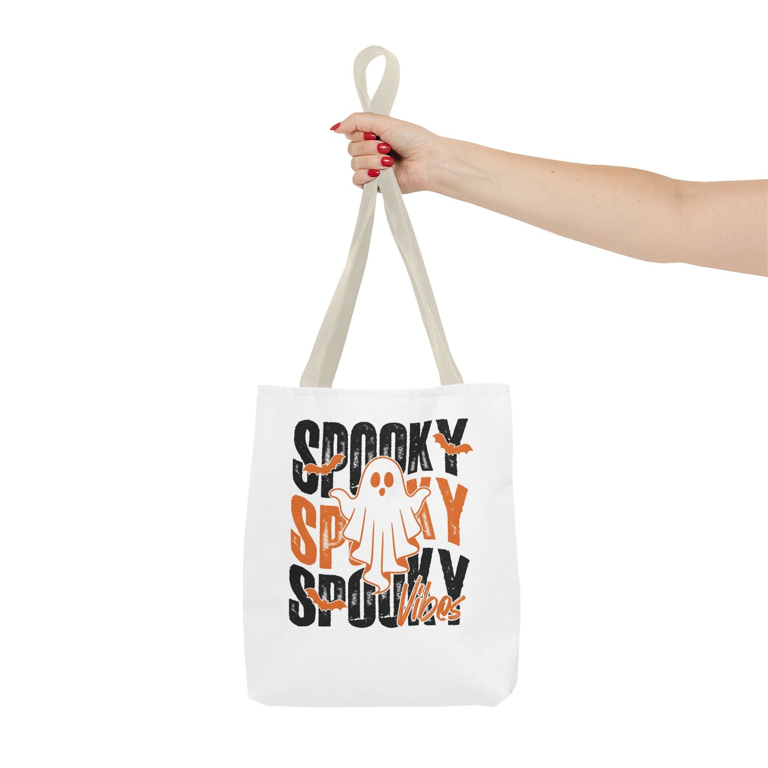 Spooky Ghost Halloween trick-or-treat tote bag by Teeology Clothing