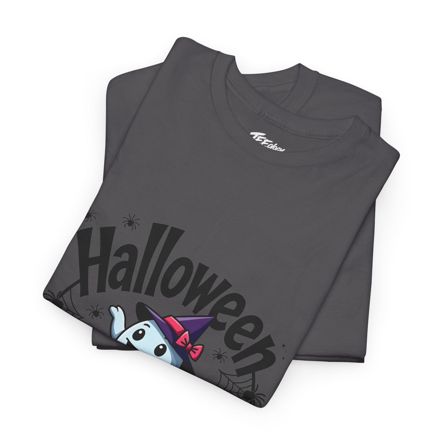 Ghost and jack-o’-lantern Halloween T-shirt by Teeology Clothing