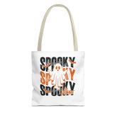 Spooky Ghost Halloween trick-or-treat tote bag by Teeology Clothing