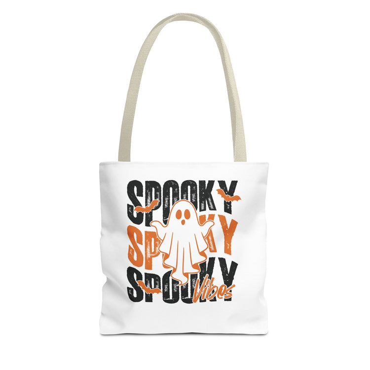 Spooky Ghost Halloween trick-or-treat tote bag by Teeology Clothing