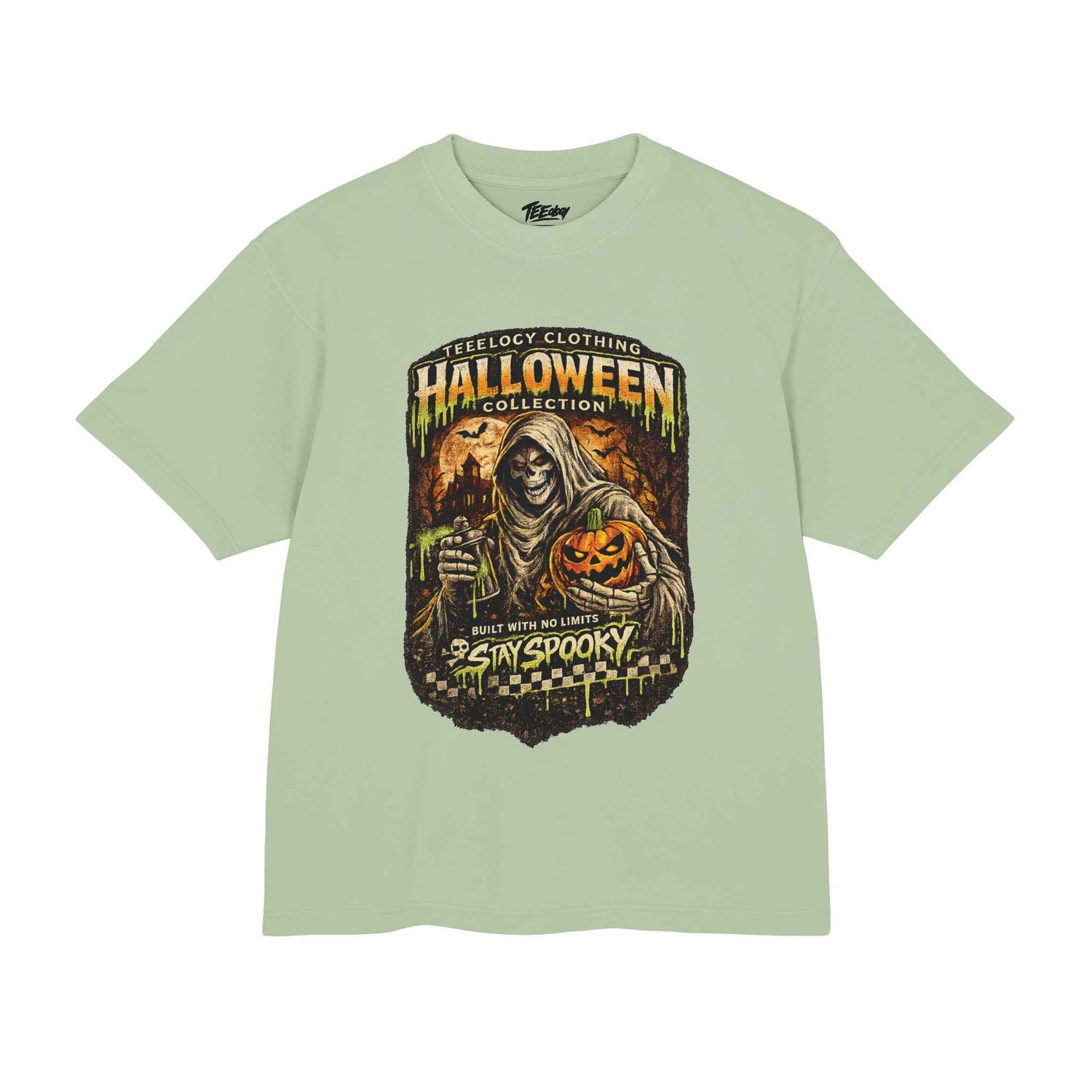 Reaper pumpkin Halloween graphic T-shirt by Teeology Clothing