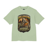 Reaper pumpkin Halloween graphic T-shirt by Teeology Clothing