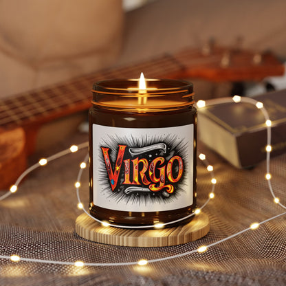 Virgo Zodiac soy candle in amber jar
