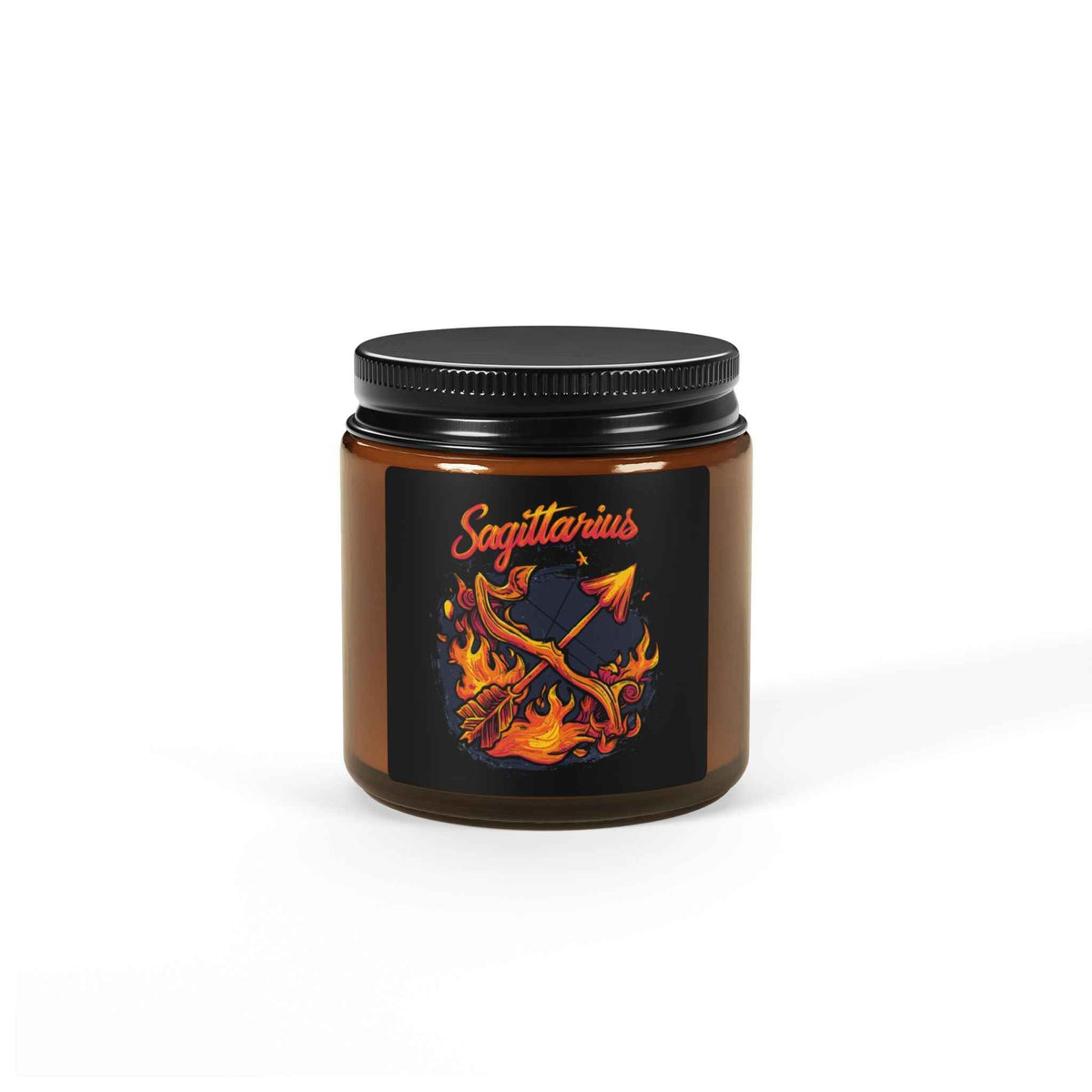 Sagittarius Zodiac Soy Candle — Amber Jar Scented Candle
