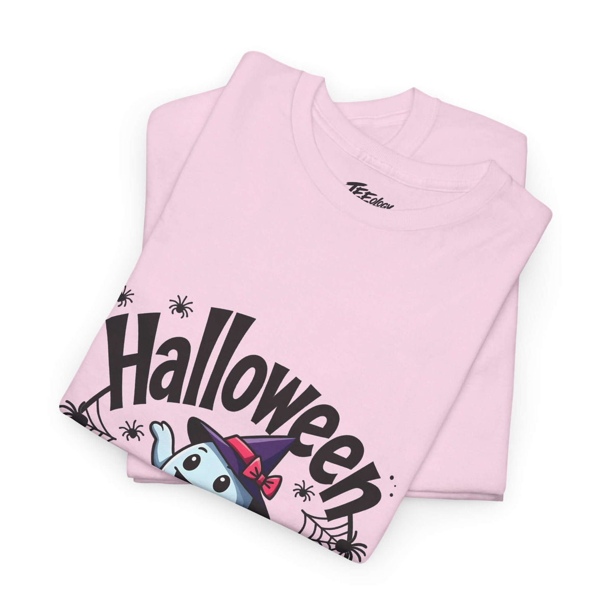 Ghost and jack-o’-lantern Halloween T-shirt by Teeology Clothing