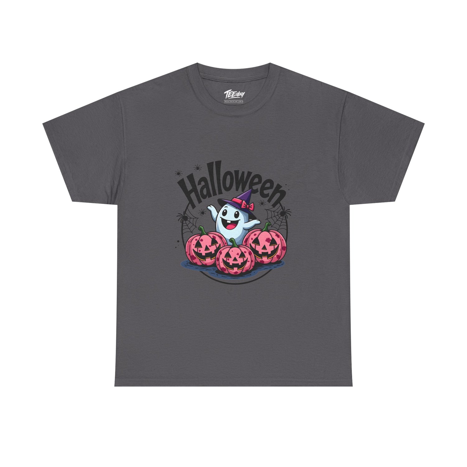 Ghost and jack-o’-lantern Halloween T-shirt by Teeology Clothing