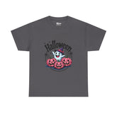 Ghost and jack-o’-lantern Halloween T-shirt by Teeology Clothing