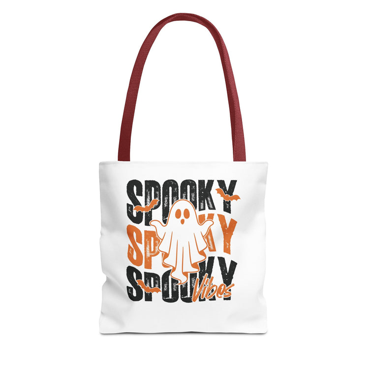 Spooky Ghost Halloween trick-or-treat tote bag by Teeology Clothing