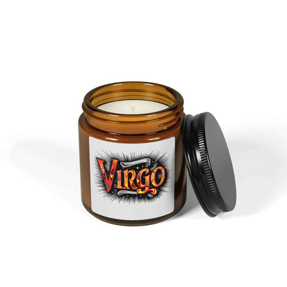 Virgo Zodiac Soy Candle — Scented Amber Jar (Astrology Gift)