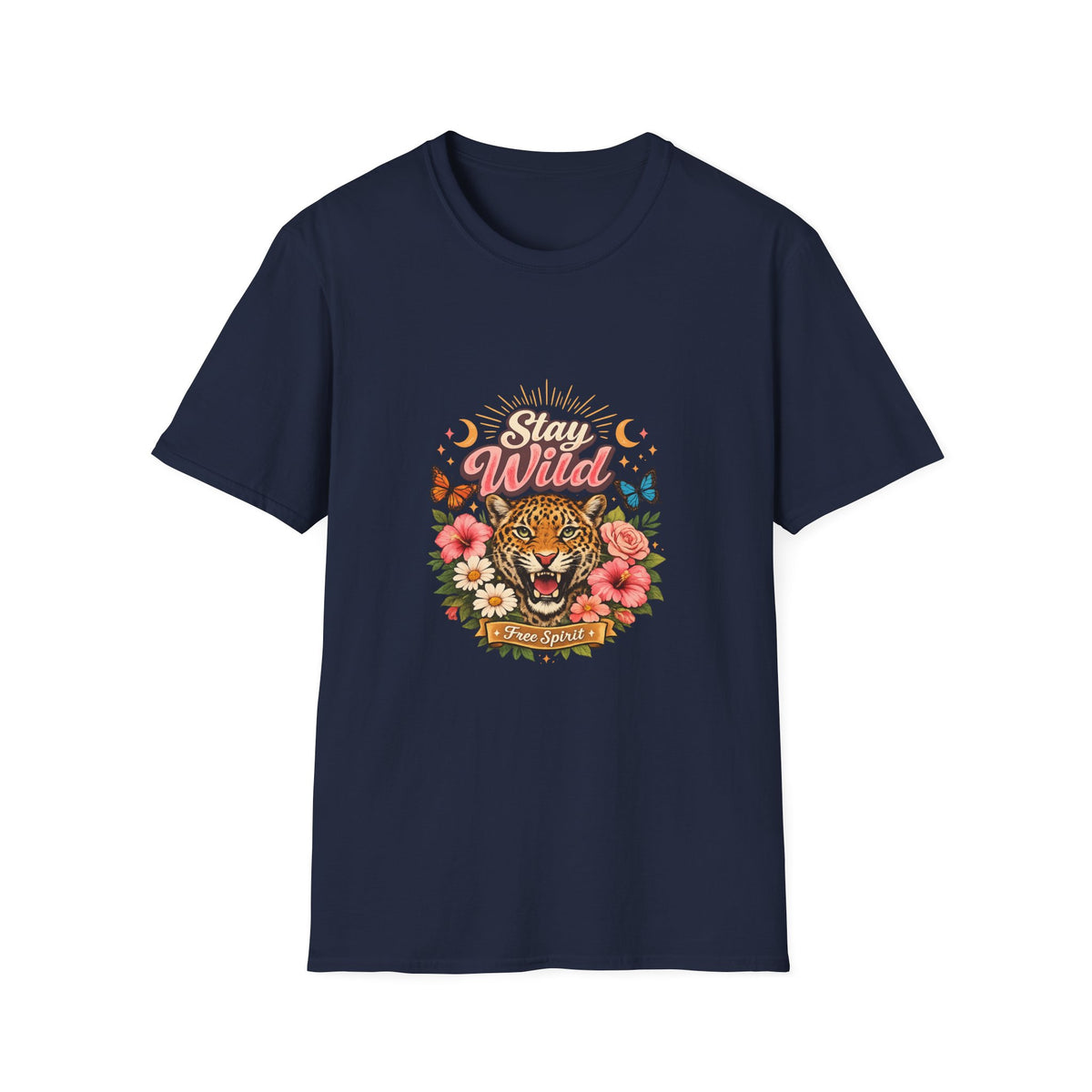 Stay Wild tiger floral graphic T-shirt by Teeology Clothing