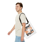 Spooky Ghost Halloween trick-or-treat tote bag by Teeology Clothing