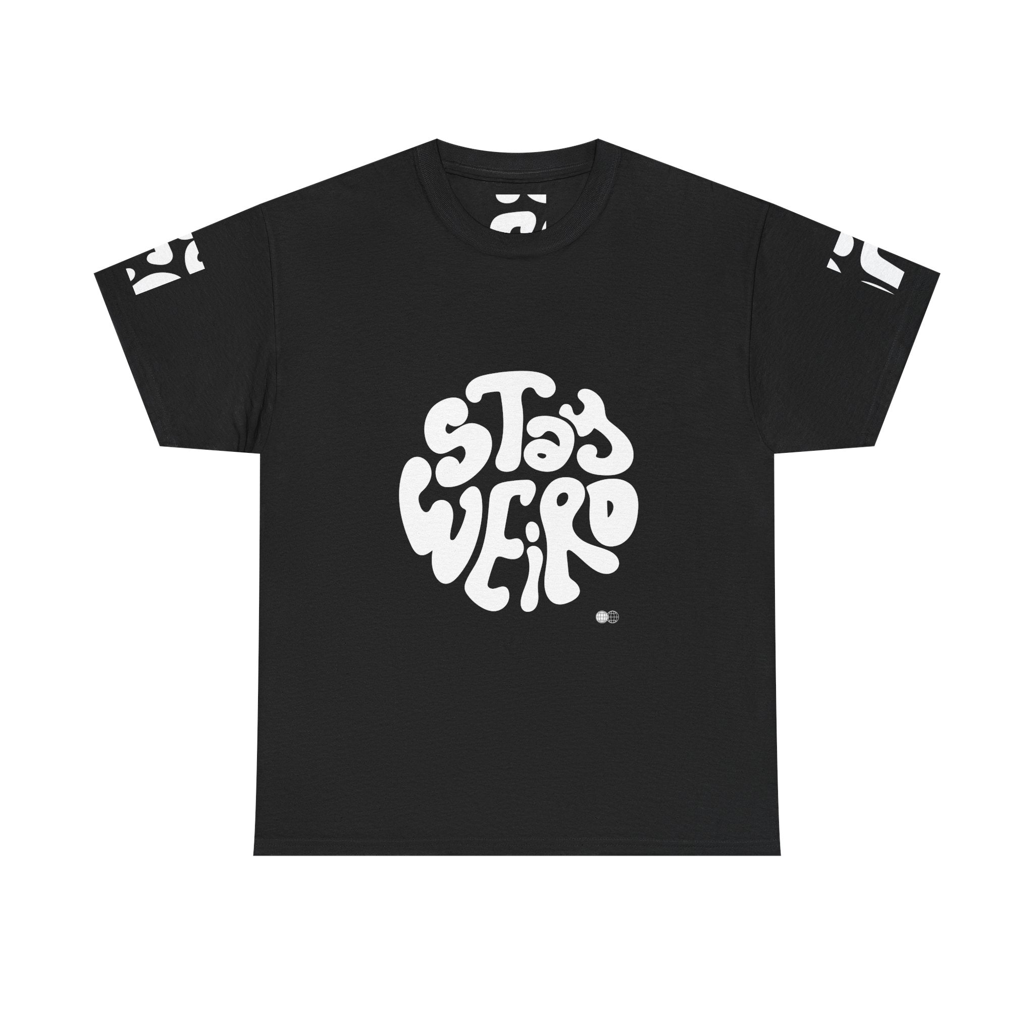 Stay Weird retro psychedelic graphic T-shirt by Teeology Clothing