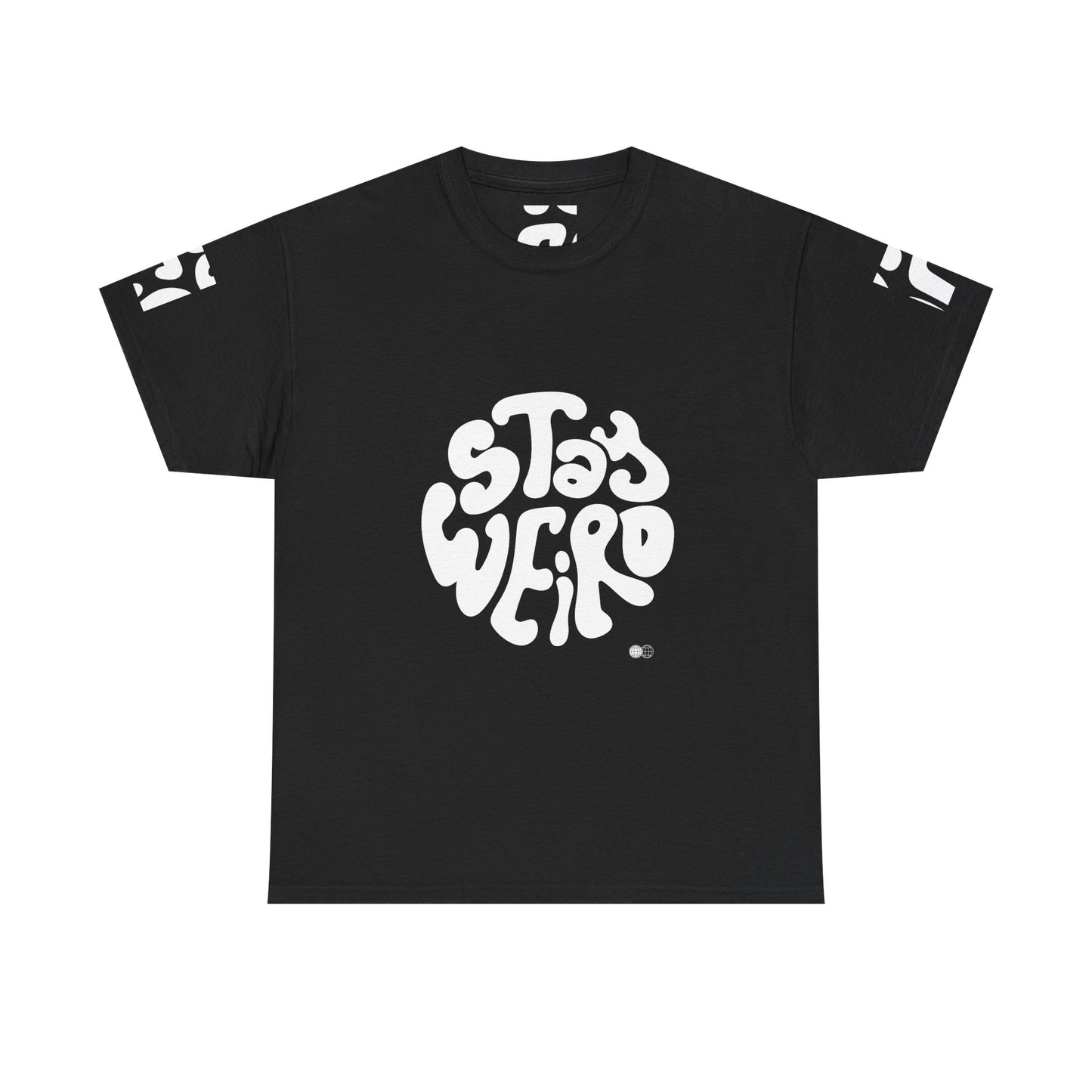Stay Weird Graphic Tee — Retro Psychedelic Typography T‑Shirt
