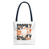 Spooky Ghost Halloween trick-or-treat tote bag by Teeology Clothing