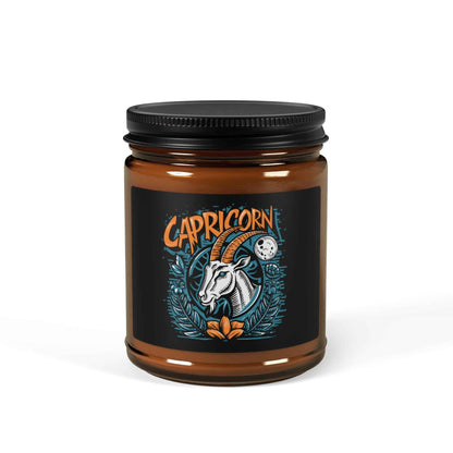 Capricorn Zodiac Soy Candle — Amber Jar Scented Candle