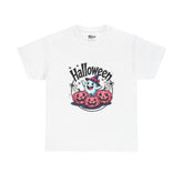 Ghost and jack-o’-lantern Halloween T-shirt by Teeology Clothing