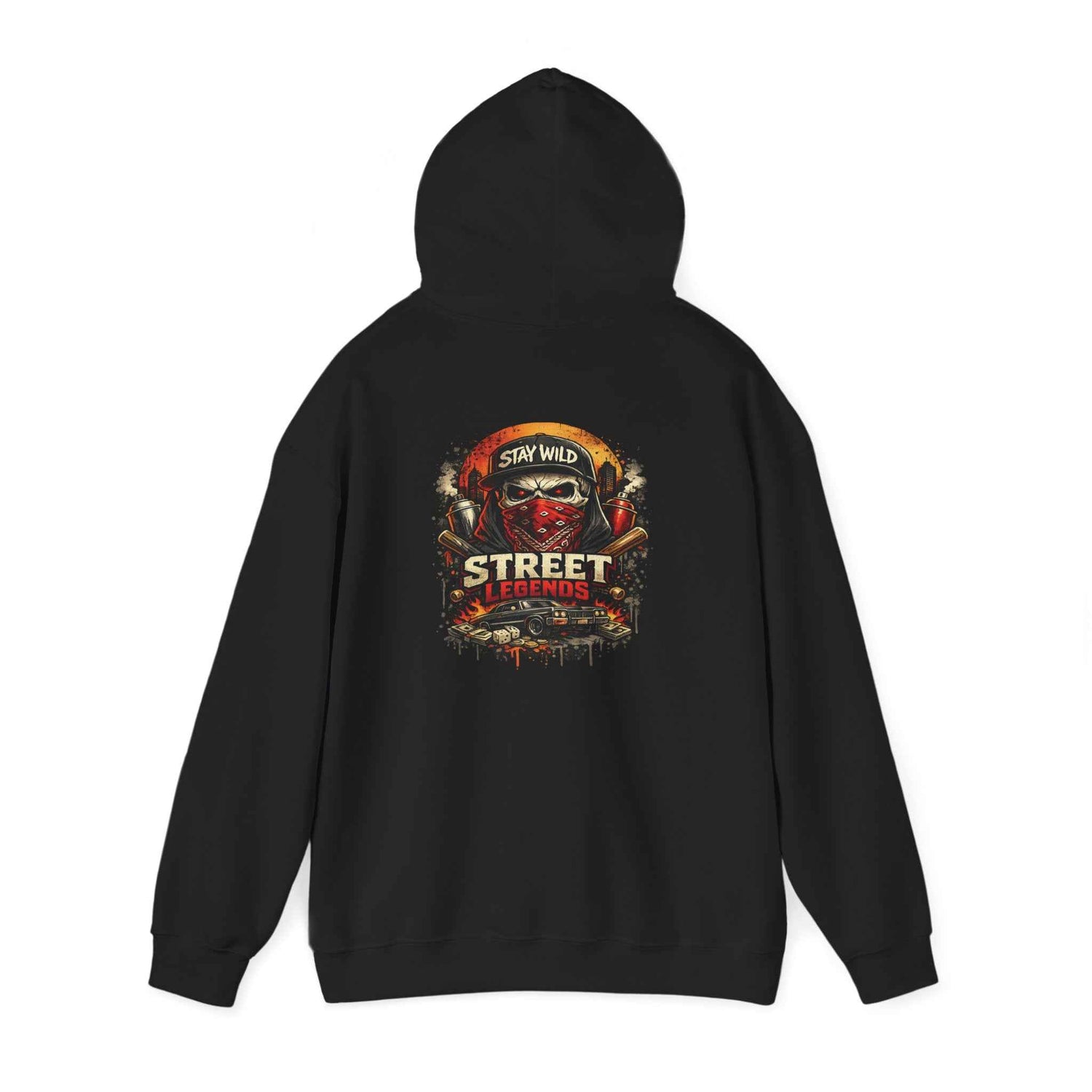 Stay Wild Street Legends Hoodie — Graphic Skate/Biker Pullover Teeology Clothing