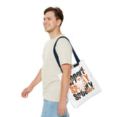 Spooky Ghost Halloween trick-or-treat tote bag by Teeology Clothing