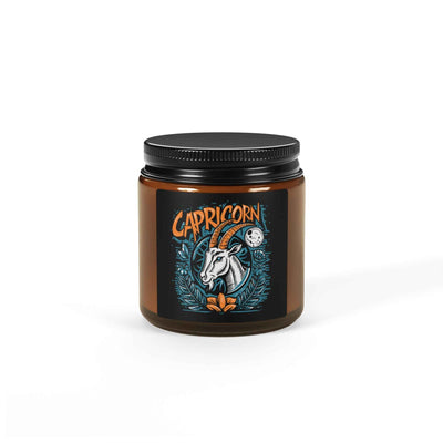 Capricorn Zodiac Soy Candle — Amber Jar Scented Candle