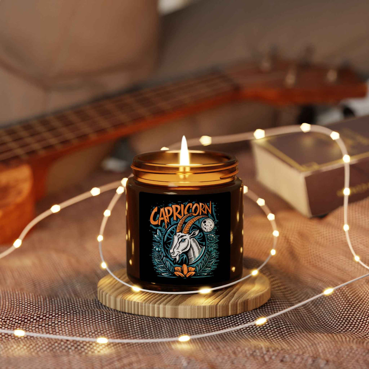 Capricorn Zodiac Soy Candle — Amber Jar Scented Candle