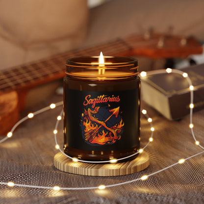 Sagittarius Zodiac soy candle in amber jar